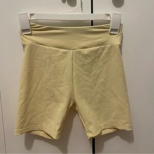 Light Yellow Biker Shorts